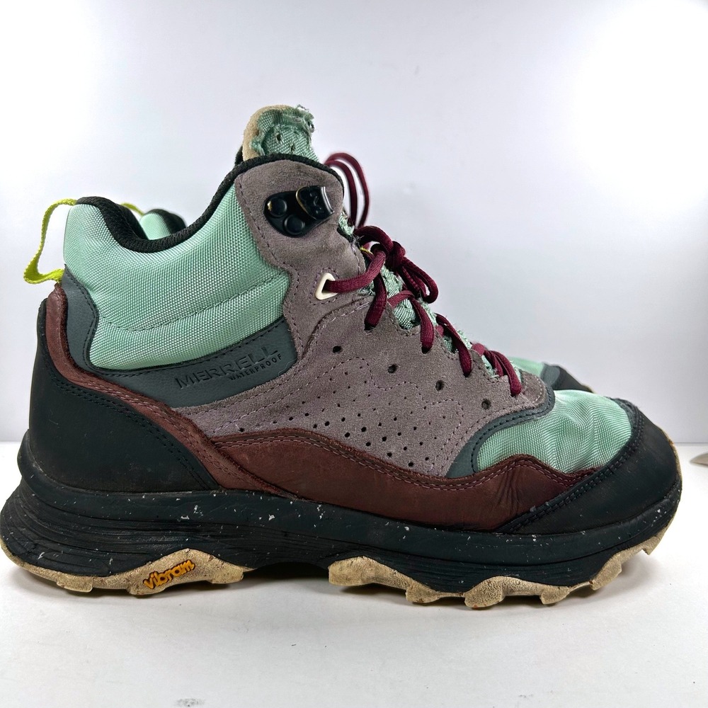 Merrell Speed Solo Waterproof Hiking Boots Womens 10 Jade Suede J005098